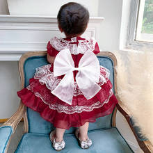 Baby Girl Weeding Dresses Kids Dresses For Girls Costume Lace Bow Girls Princess Dress Children Lolita Evening Party Dress 2024 - buy cheap