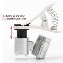Universal Mobile Phone Pocket Mini Microscope 60X with LED UV lamp and Clip 2024 - buy cheap