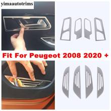 Inner Doorknob Handle Bowl Door Stereo Speaker Sound Frame Cover Kit Trim Stainless Steel Accessories For Peugeot 2008 2020 2021 2024 - buy cheap