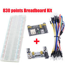 Breadboard Power Module 830 points Solderless Prototype Bread board kit Jumper wires Cables For Arduino diy kit Raspberry Pi 2024 - buy cheap