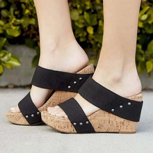 Women Slippers 2021 Summer New Wedges High Heel Shoes Woman Slides Fashion Casual  Solid Slippers Women Platform Slippers 2024 - buy cheap