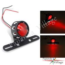 Retro Drilled Motorcycle Custom 12 volt LED Running Tail Light For Cafe Racer Scrambler Rear Brake Stop Licence Plate Light 2024 - buy cheap