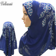 BOHOWAII Fashion Instant Hijab Scarf Cap Muslim Women Ramadan Turban Foulard Musulmane Pour Femme Dubai Abaya Prayer Turbante 2024 - buy cheap