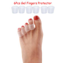Protetor de silicone para bolhas e dedos, separador de dedos para proteção dos dedos dos pés, em gel de silicone com 6 unidades 2024 - compre barato