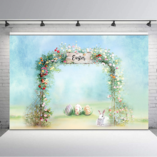 Весенний Пасхальный фон для фотосъемки на день рождения пасхальные яйца белый кролик новорожденные дети фотографии фоны для фотостудии 2024 - купить недорого
