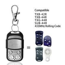 Para KEY TXB-42R, TXB-44R, TXG-44R, SUB-44R garagem controle remoto 433mhz rolamento código transmissor chave fob 2024 - compre barato