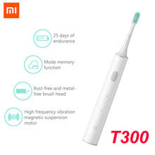 Xiaomi mijia t300, escova de dente elétrica sônica, original, inteligente, alta frequência, vibração, motor magnético, substituição 2024 - compre barato