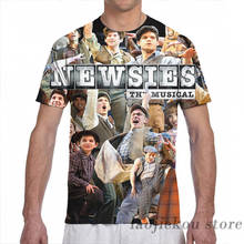 Мужская футболка с надписью «Newsies on Broadway photo collage», модная футболка с принтом для девочек, топы для мальчиков, футболки с короткими рукавами 2024 - купить недорого