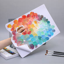 Paleta de papel aquarela de pintura a óleo, guache com 30 folhas de paleta acrílica e pintura artística 2024 - compre barato