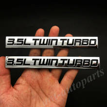 2pcs Metal Chrome 3.5L Twin Turbo Engine Car Trunk Emblems Badge Decals Sticker 2024 - buy cheap