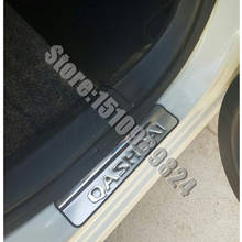 Placa de desgaste para coche Nissan Qashqai J10, alféizar de puerta de acero inoxidable, pegatina de estilo, accesorios para coche, 2007-2013, 4 Uds. 2024 - compra barato