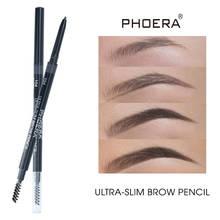 PHOERA 1PC Eyebrow Pencil Waterproof Natural Long Lasting Ultra Fine Eye Brow Tint Makeup Brown Color Eyebrow Pen Cosmetic TSLM2 2024 - buy cheap