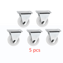 5 Pcs/Lot 1 inch directional wheel light white pp small height 36mm nylon fixed caster bookcase furniture 2024 - buy cheap