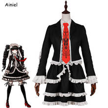 Ainiel Anime Danganronpa V3 Cosplay Costume Yasuhiro Taeko Dangan Ronpa School Uniform Dress Black Coat Jacket Disfraz Women 2024 - buy cheap