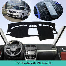 Capa protetora para painel de carro, proteção contra o sol, para skoda yeti 2009 ~ 2017, painel de painel, 2020, 2011, 2012, 2013, 2014 2024 - compre barato