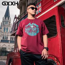 GXXH Big Men's Fashion Brand Fat Guy Plus Size XXL-7XL Short-sleeved Printed T-shirt 140kg Summer BUST 138CM Loose Tops Tee Male 2024 - buy cheap