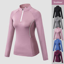 Женская куртка для бега, для занятий фитнесом, йогой, на молнии, Спортивная кофта для бега с длинным рукавом, спортивная одежда для занятий спортом 2024 - купить недорого