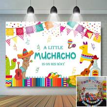 Fondo de Fiesta para Baby Shower, Taco Bout, pequeño niño, Bandera de colores, Fiesta Mexicana, suministros de banderines para Fiesta de bebé 2024 - compra barato