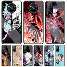 Anime jujutsu kaisen caso de telefone para xiaomi poco x3 nfc mi 10t pro 5g 9t 11 nota 10 lite redmi nota 9s 8 pro 9 capa de vidro 2024 - compre barato