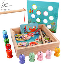 Children Wooden Toys Magnetic Games Fishing Toy Game Kids 3D Fish Baby Kids Educational Toys Outdoor Funny Boys Girl Gifts 2024 - buy cheap