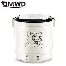 DMWD-Mini olla eléctrica para arroz, cocina portátil de 1,2 L con aislamiento de fideos para cocinar, olla para sopa, gachas, para el hogar, oficina y dormitorio 2024 - compra barato