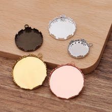 20 Pcs Necklace Pendant Base Cabochon Base Copper Blank Tray DIY Jewelry Making Accessories 2024 - buy cheap