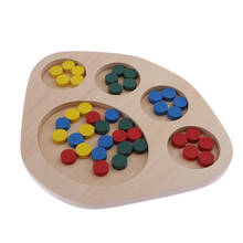Crianças bebê de madeira aprendizagem cor jogo brinquedos educativos quebra-cabeça montessori 2024 - compre barato