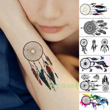 Tatuagem adesiva temporária, estilo chinês, flores, penas, tatuagem flash, tatuagens falsas para crianças, meninas, homens e mulheres 2024 - compre barato