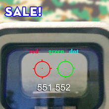 Mira óptica para caza, mira réflex de punto rojo y verde, 551, 552, 553, 558 2024 - compra barato