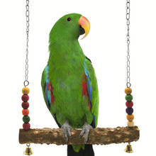 Pet Bird Swing Toys Pet Hanging Swing for Parrot Parakeet Perches Hanging Cage Toy Cockatiels Macaws Finches Colorful 2024 - buy cheap
