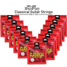 Cuerdas de guitarra clásica de nailon transparente, aleación de cobre enrollada plateada, tensión Normal, A108-N Alice 2024 - compra barato