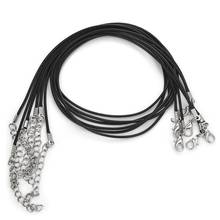 1.5mm Black Braided Leather Cord Wax Rope Bracelet Necklace Chain With Lobster Claw Clasp Bulk Jewelry Making 45pcs 2024 - buy cheap