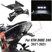 Eliminador de para-lamas para motocicleta, suporte para placa de identificação com luz led para ktm duke 390, acessórios para duke390 2017 a 2021, 2020 e 19 2024 - compre barato