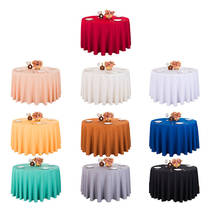 Mantel redondo blanco de poliéster, cubierta de mesa superpuesta, para boda, Hotel, color negro, 5 piezas 2024 - compra barato