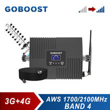 GOBOOST-amplificador de señal 3G y 4G, repetidor AWS 1700 de 2100 MHz para teléfono móvil, antena B4 B66, Cable Coaxial de 10 metros 2024 - compra barato
