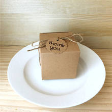 Square Kraft Paper Candy Box DIY Baby Shower Wedding Favor Gift Box Christmas Package Birthday Party Decoration Supplies 2024 - buy cheap