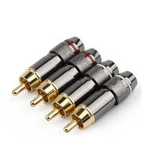 Conectores RCA puro Enchapado en cobre y oro 6,2mm macho enchufe auto-bloqueo Lotus Wire Audio Adapter Hifi RCA terminales Cable de altavoz 2024 - compra barato