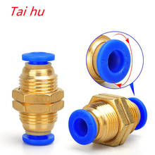 PM Air Pneumatic Straight Bulkhead Union 4mm-12mm OD Hose Tube One Touch Push Into Gas Connector Brass Quick Fitting 2024 - buy cheap