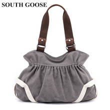 SOUTH GOOSE Women Casual Canvas Bag Female Large Capacity Shoulder Bag Tote 2019 Luxury Brand Ladies Handbags Crossbody Bags 2024 - buy cheap