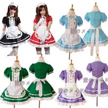 Five Colors Maid Theme Cafe Restaurant Uniform Skirt Lolita Cosplay Costume Anime Exhibition Show Mini Sexy Dress 2024 - buy cheap