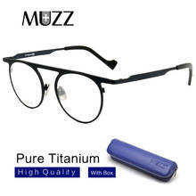 Pure Titanium Prescription Glasses Frame NEW Round Eyeglasses Men Myopia Eye Glasses Brand Designer Spectacles Glasses Eyewear 2024 - buy cheap