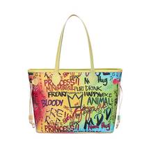 Graffiti bolsa para as mulheres 2020 saco colorido tote sacos de viagem grande bolsas de luxo designer bolsa de ombro senhoras sacos de mão 2024 - compre barato