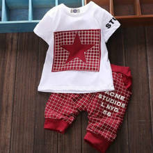 Hot Sale Baby Boy Clothes Summer Kids Clothes Sets T-shirt+Pants Suit Star Printed Clothes Newborn Sport Suits 2024 - buy cheap