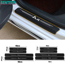 4pcs Carbon Fiber Car Door Sills Protector Stickers For Audi A3 p8 b5 b6 b7 b8 b9 c5 c6 c7 A4 A5 A6 A7 A8 TT Q3 Q5 Q7 Q8 8P 4F 2024 - buy cheap