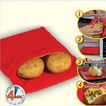 1 шт. красный моющийся пакет для плиты, запеченный картофель, микроволновая печь, приготовление картофеля быстро (готовьте 4 картофеля одновременно), горячая Распродажа 2018 2024 - купить недорого