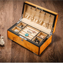 Organizador de joyas de madera, caja de embalaje de joyería para pendientes, anillos, collares, pulseras, relojes, estuche multifuncional 2024 - compra barato