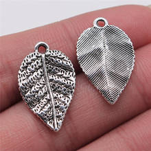 WYSIWYG 5pcs Charms Leaves 15x24mm Antique Silver Color Pendant Leaves Charms For Jewelry Making Jewelry Findings 2024 - buy cheap