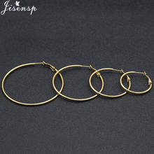 Jisensp New Oversize Big Circle Hoop Earring for Women Simple Punk Style Brincos Statement Round Earrings Girls Party Jewelry 2024 - buy cheap