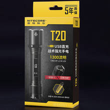 Nitecore-linterna táctica T20 1300 LMs CREE XP-L2 V6 LED, recargable por USB, para exteriores, batería 2600 de 18650 mAh, envío gratis 2024 - compra barato