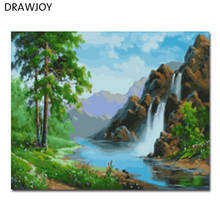 DRAWJOY-cuadro enmarcado para sala de estar, pintura al óleo DIY por números y caligrafía, para colorear, GX21105, 40x50cm 2024 - compra barato